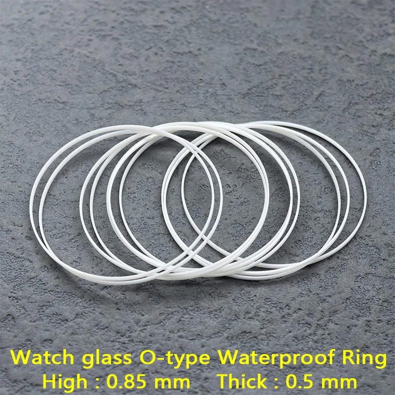 2/5 PCS Watch Glass Gasket Internal Diameter 25-36mm Thick 0.5mm High 0.85mm O Ring Watch Glass Waterproof Ring