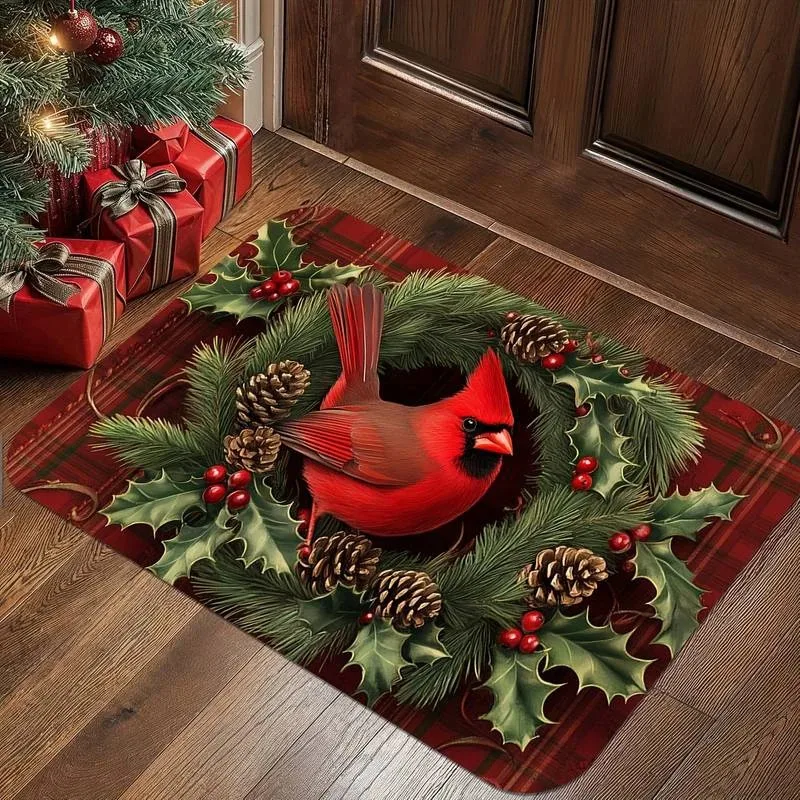 Snowmen Merry Christmas-themed Small Carpet Anti-slip Doormat Home Decor Bedroom Living Room Entryway Floor Mat Kitchen Bathroom