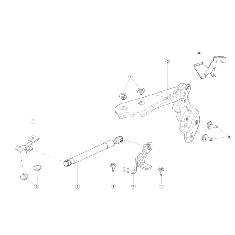 Wspornik maski przedniej 1645975-00-A 1645976-00-A do Modelu 3 2021-2023, rozpórka, wspornik pokrywy, aluminiowy do Tesli, do osłony