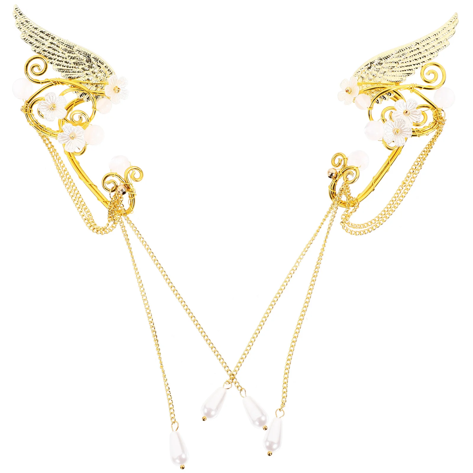 

1Pair Non-Piercing Tassel Ear Cuffs Womens Earrings Safe Skin Comfortable Wearing Experience Gifts Festivals Wedding