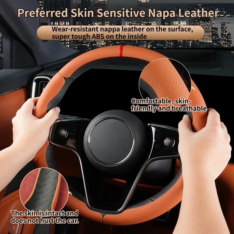 For AITO M7(2026)M8(2025)M9(2024-2025) Three-stage All-inclusive Steering Wheel Covers Four Seasons General Interior Accessories