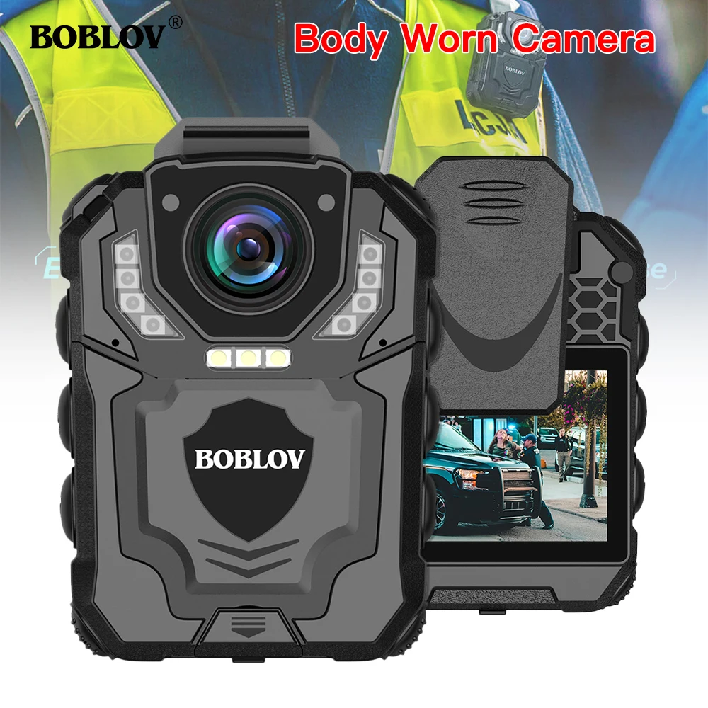 

Boblov T5 Pro 1296P HD Police Body Camera | IR Night Vision + Loop Recording | Wearable Mini Cam for Security & Law Enforcement