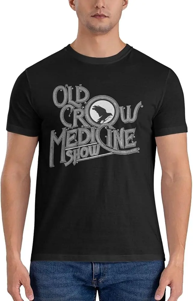 Men's Old America Crow Music Medicine Band Show T Shirt High Quality 100%Cotton Short Sleeve