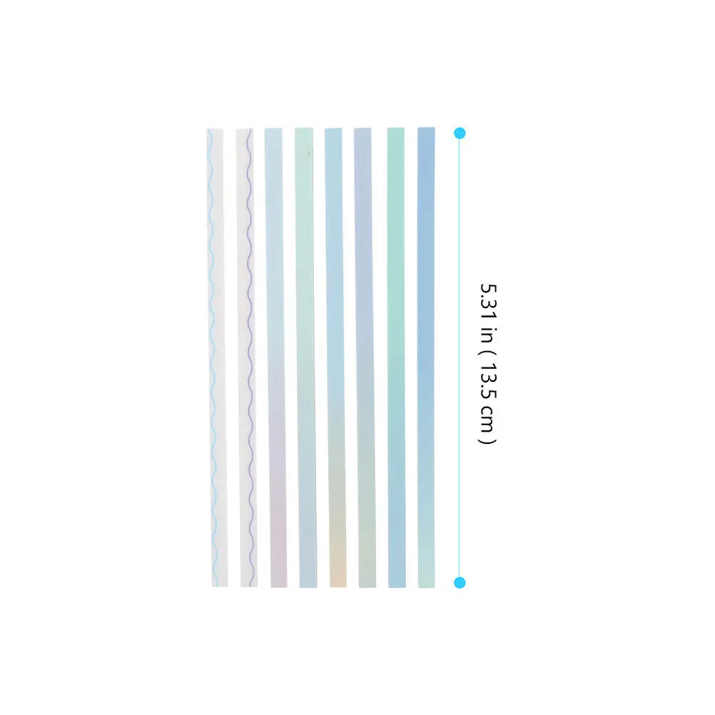 2Sets Sticky Long Strips Reading Strips for Students Bright Color Reusable Page Markers Notebook Tabs Annotation Tabs Office