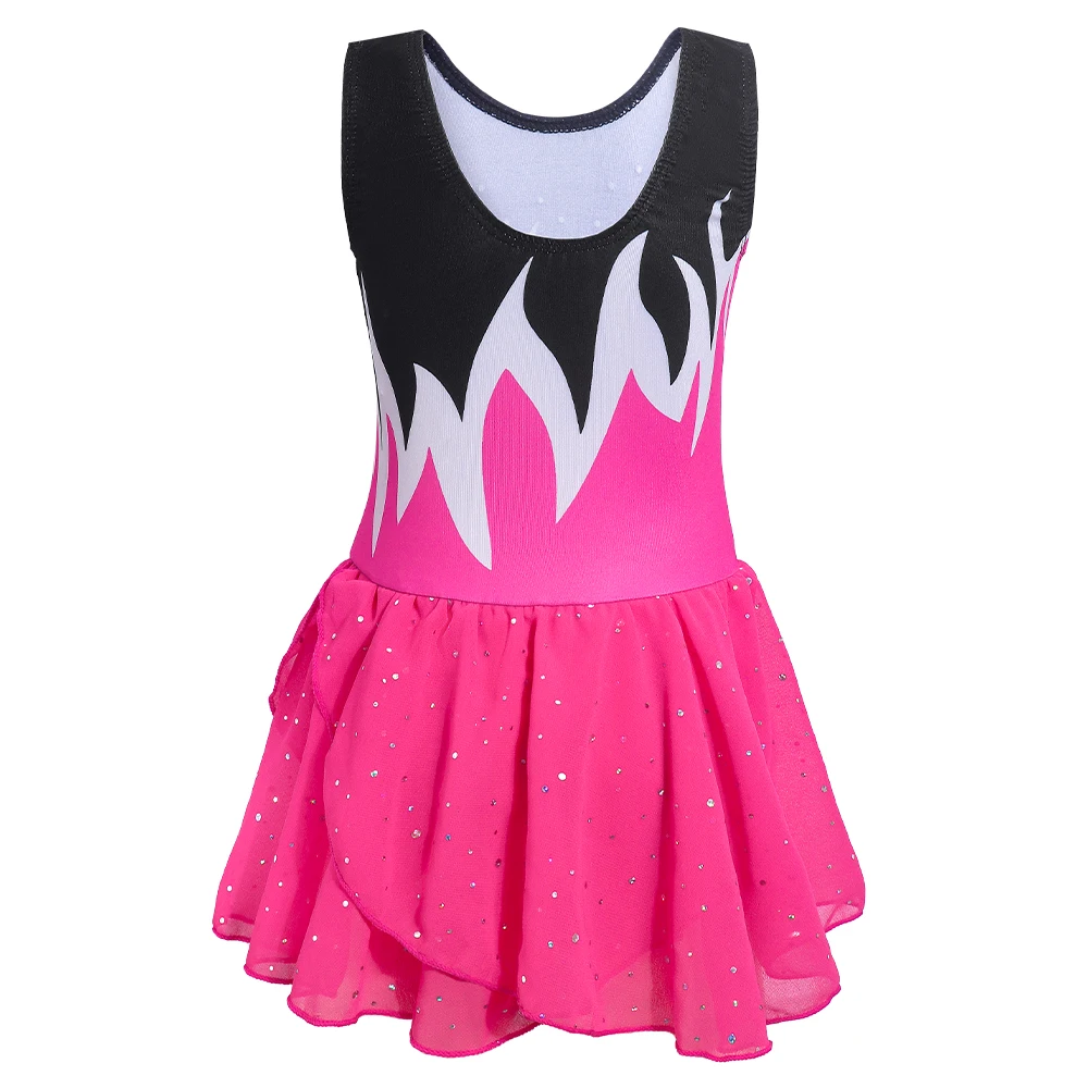 فستان رقص باليه للفتيات بدون أكمام توتو متجنب ثياب سباركلي ملابس الجمباز راقصة الباليه أزياء أداء المسرح #3