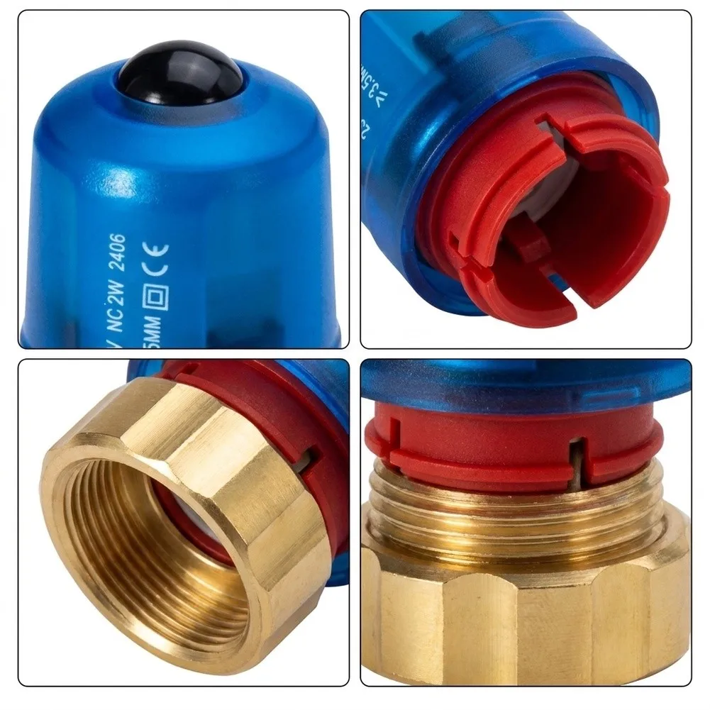 24V/230V Electric Thermal Actuator For Underfloor Heating Normally Closed Floor Heating Thermostatic Radiator Valve
