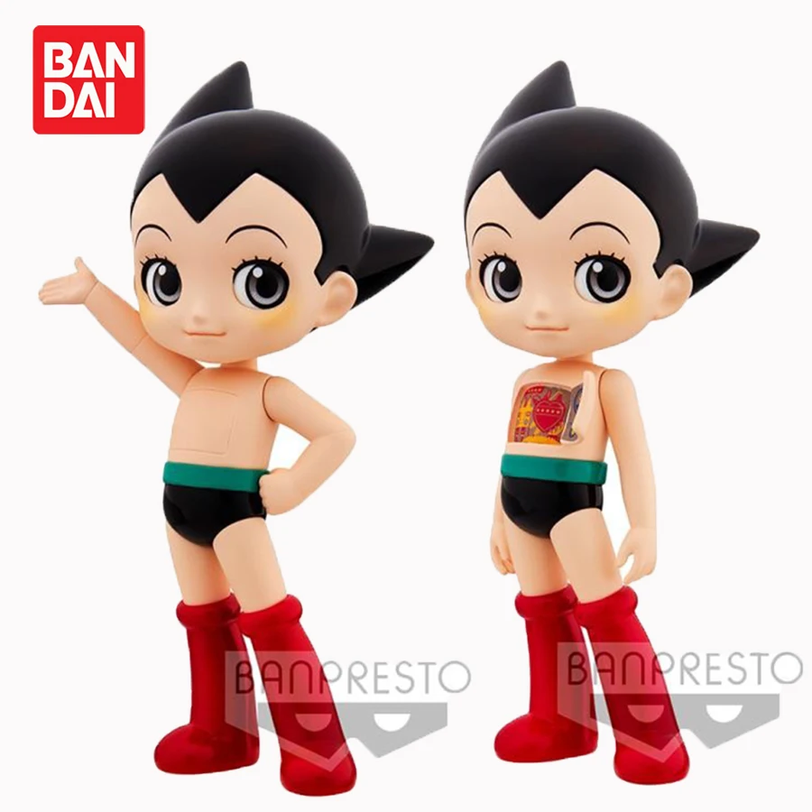 Original Bandai Banpresto Mighty Atom Q Posket Astroboy Action Figure Collectible Model Doll Toys Anime Figurals Christmas Gift