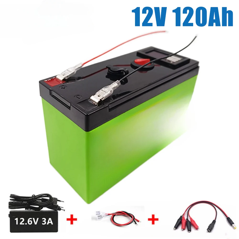 Electric Vehicle Lithium Battery Pack 12V 120Ah Built-in BMS 80A High Current 12v 120Ah 18650 Li Ion Battery