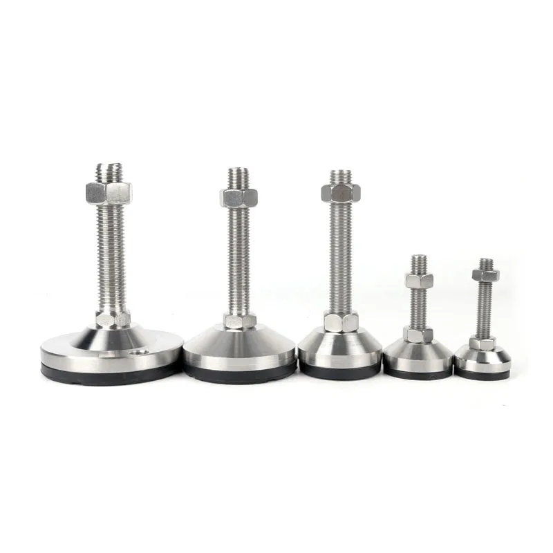 4Pcs Stainless Steel Non-Slip Balance Support Foot Cup Adjustable Heavy Duty Fixed Foot For Industry Machinery Furniture