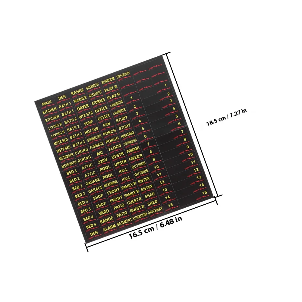 10 Sheets Circuit Breaker Labels Self-Adhesive Electrical Box Stickers Fuse Box Breaker Panel Electric Panel Use