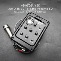 JOYO JE-307 EQ preamplificador de 5 bandas con pastilla afinadora para guitarra acústica con piezoeléctrico suave negro