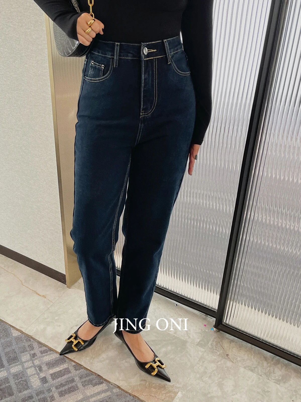 

Jeans Pants Trousers Women Autumn Clothing 2023 Korean Fashion Style Vintage Y2k Cargo High Waist Wide Leg Straight Baggy Long