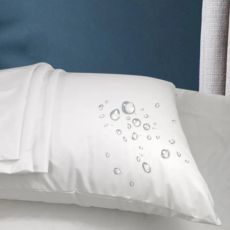 Smooth Waterproof Pillow Cover for Pillow Case Protector Allergy Pillow Case Anti Mites BedBug Proof Zipper All Sizes 1PC