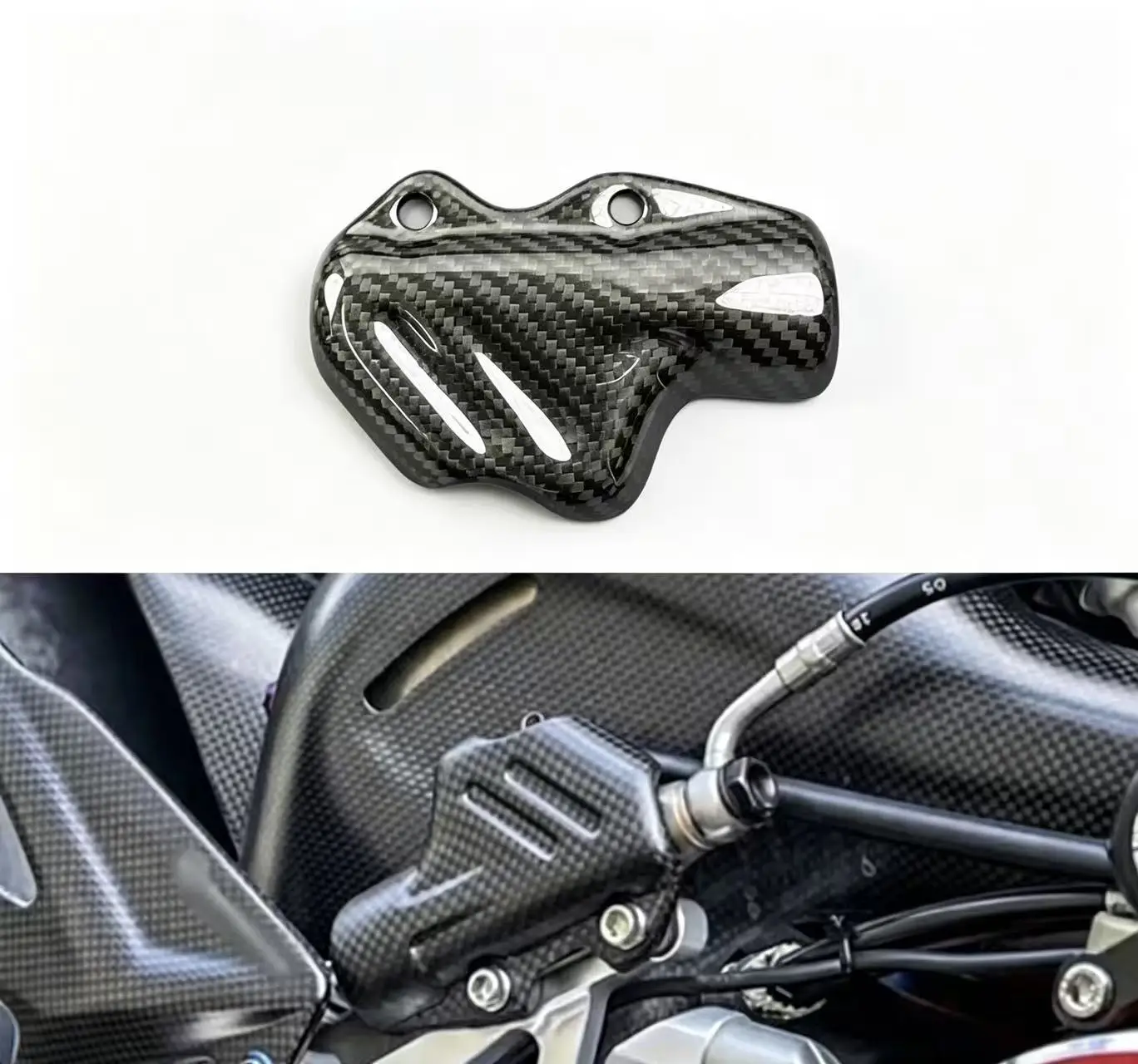 

Motorcycle Carbon Fiber Rear Brake Pump Cover For DUCATI Panigale V4 S R V2 Streetfighter V4/S Protection Cap
