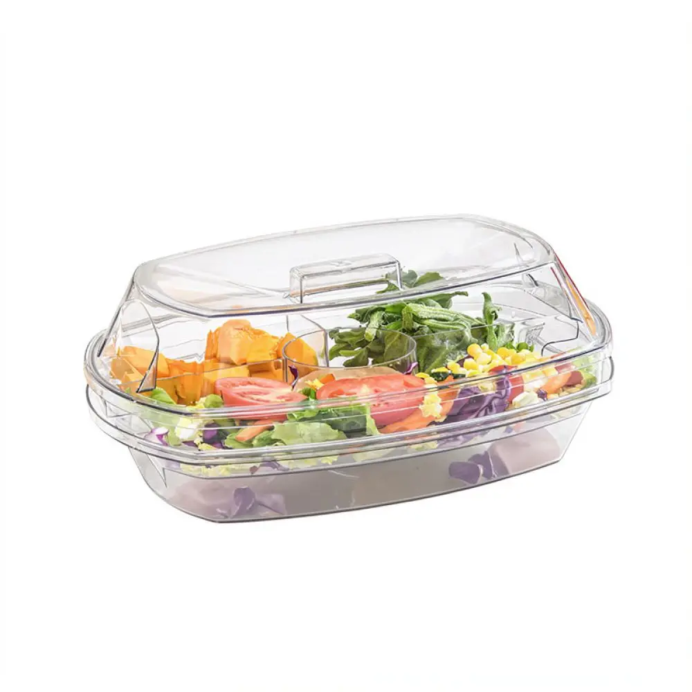 Refrigerator Organizer Bin Clear Food Storage Box Large Capacity Kitchen Fresh Keeper Salad Plate Vegetable Fruit Case