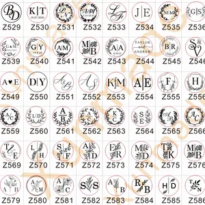 Personalized wedding wax stamp with 2 initials, personalized wedding sealing wax stamp. initial wax seal 11 Main Sales Stamps - №12