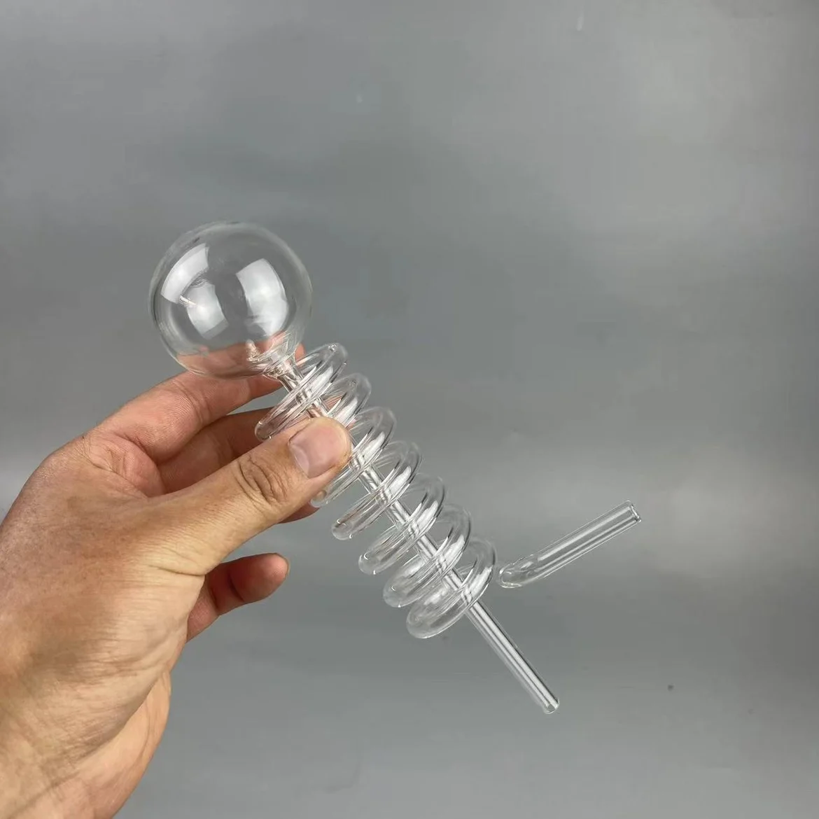 

Glass chilled hydrazine condenser This ball has a diameter of 50 mm, serpentine tube with a height of 170 mm
