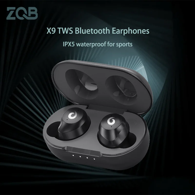 ZQB wireless headphones noise canceling  TWS Earbuds Noise Cancelling Hidden Headsets Touch Sport Headset Work On All Smartphone