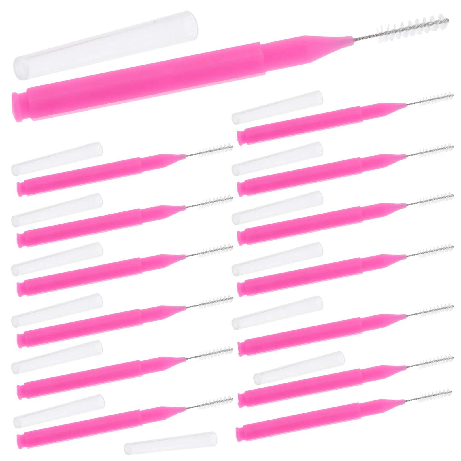 Escova interdental para extensões de cílios, aplicador sobrancelha, varinhas rímel, cílios portáteis, 100 pcs