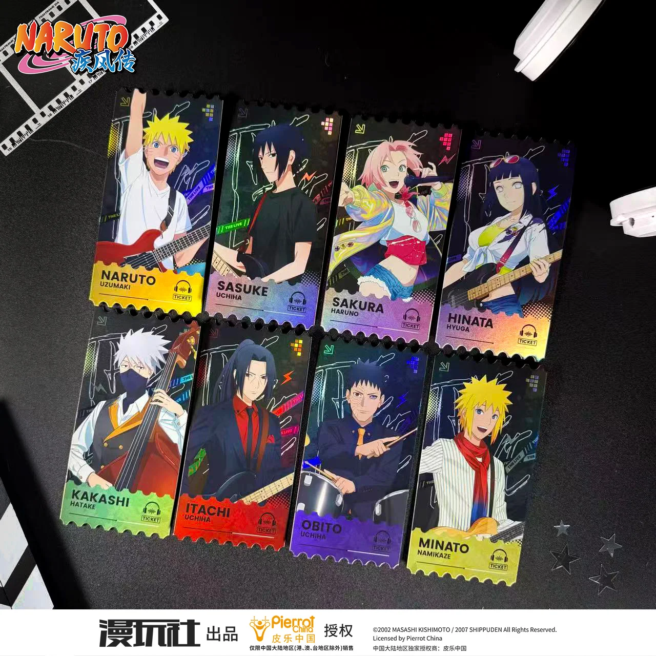 Naruto Shippuden Sakuke Sakura Hinata Kakashi Obito China Official Authorization Live Series Laser Printed Ticket
