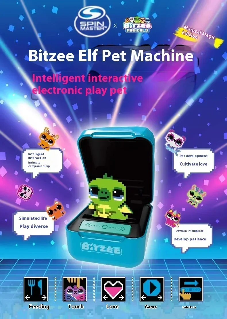 New Bitzee Magicals Electronic Digital Pets Spinmaster Interactive Toy Digital Pet Toys Virtual Games Smart Tamagotchi Gifts Toy