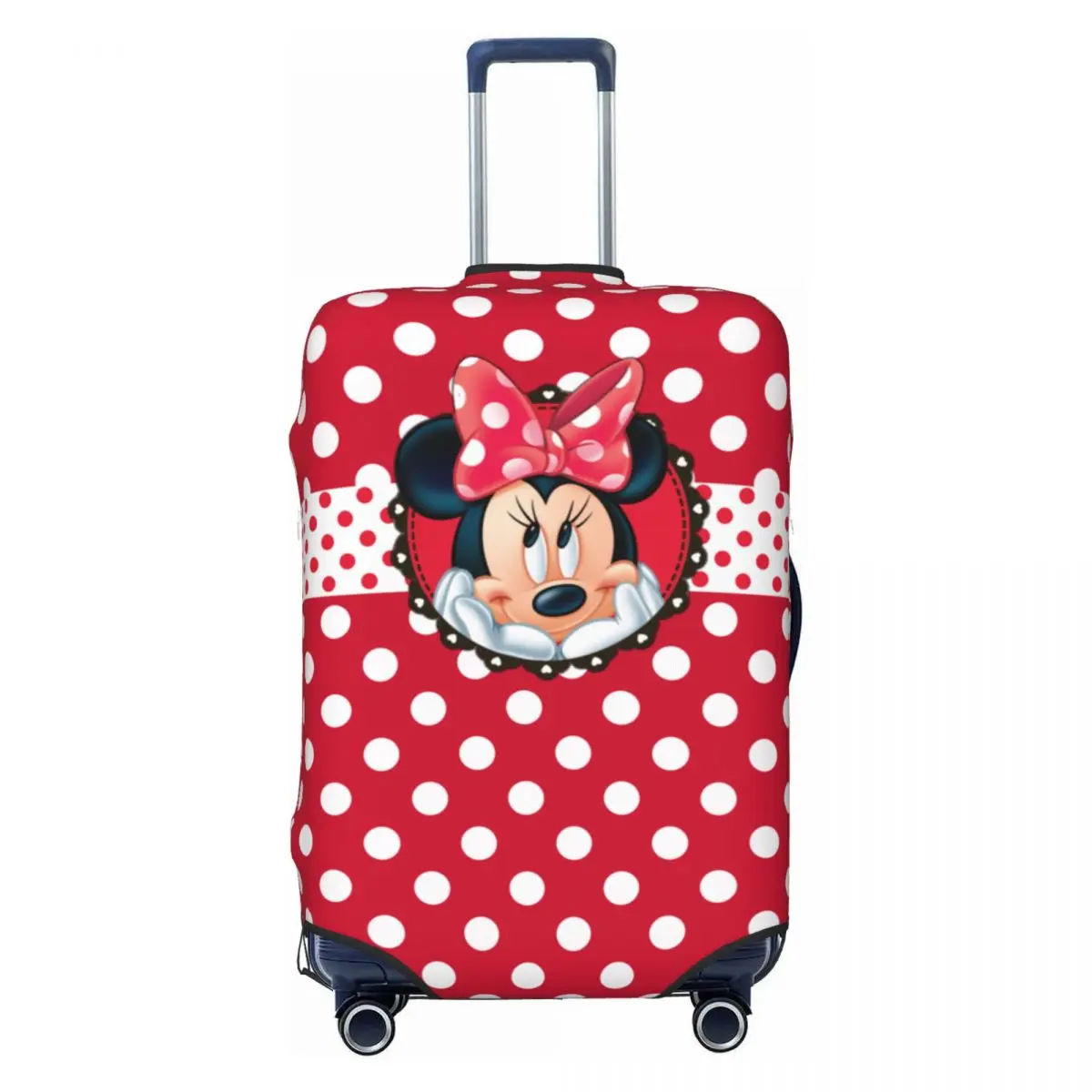 Minnie Mouse Travel Luggage Cover Durable Suitcase Protector Washable Baggage Covers Fits 18-32 Inch Luggage