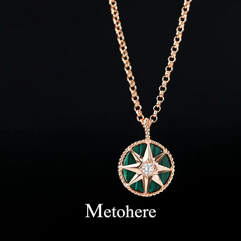 Metohere|Italian vintage star octagonal shaped necklace female wedding accessories