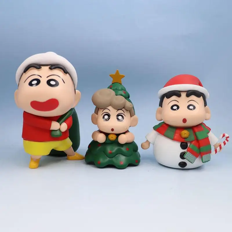 Hand Model Crayon Shinchan Anime Kawaii Boys Christmas Little Novel Decorate Cartoon Desktop Decorations Toy Holiday Gifts