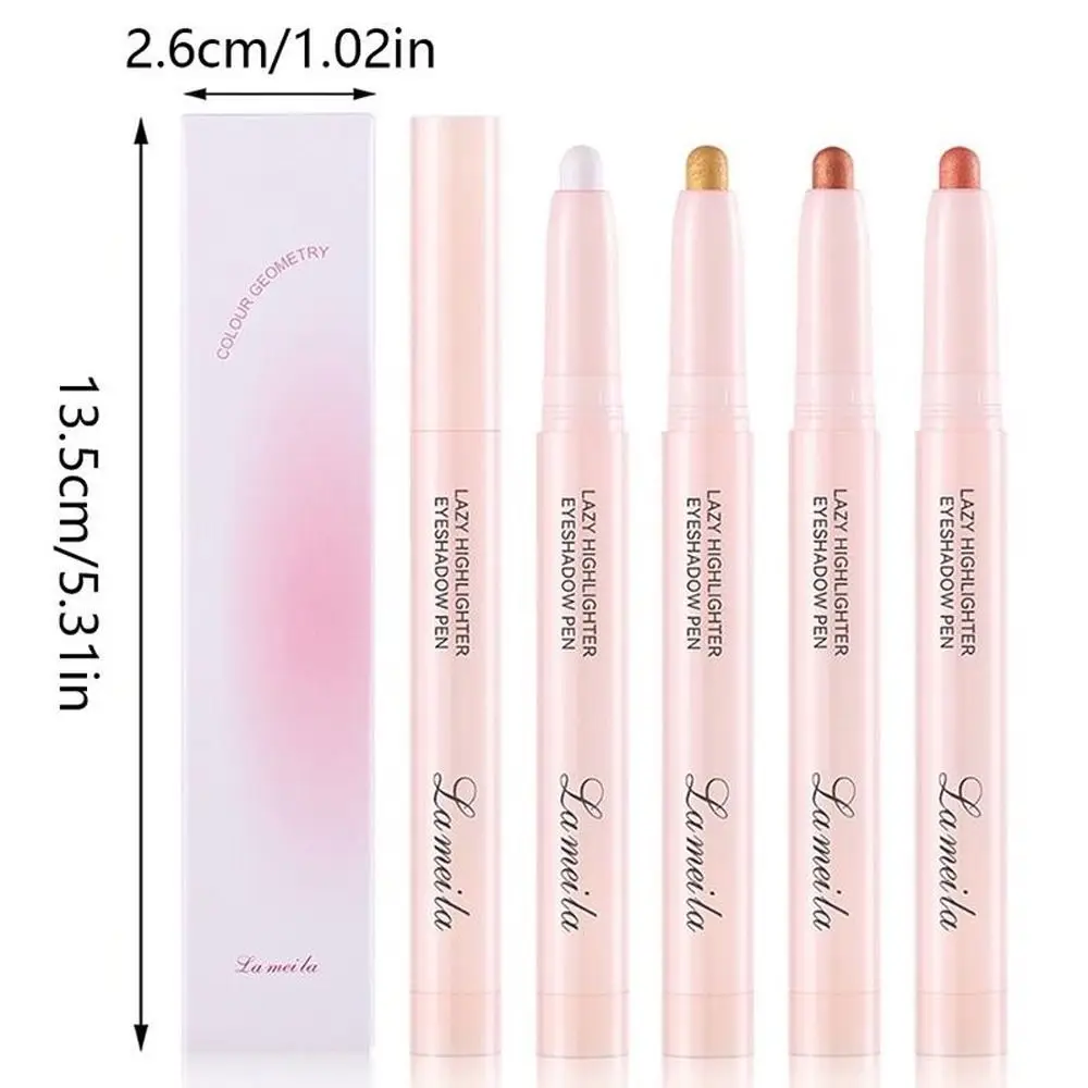 Lying Silkworm Glitter Eyeshadow Stick Matte White Pearl Eye Shadow Pen Brightening High-gloss Highlighter Pen Makeup Cosmetics