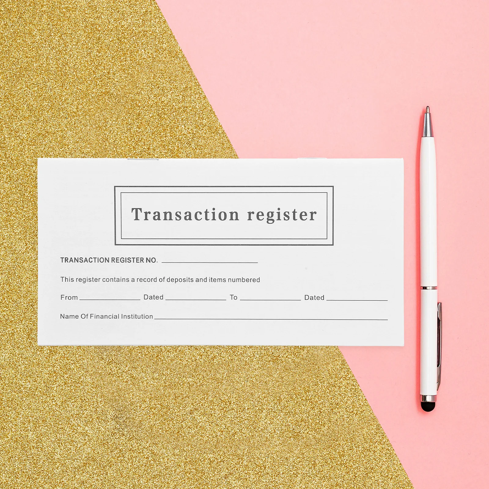 20 Pacotes de Cadernos de Cheques em Branco, Livros de Transações, Registros de Cheques para Rastreio Financeiro de Pequenos Negócios