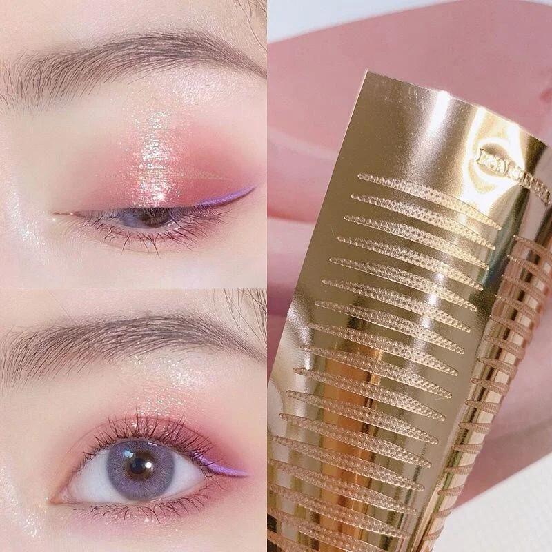 5pcs ธรรมชาติที่มองไม่เห็นสติกเกอร์ตาสองชั้น Self-กาวตา PasteClear Beige Stripe พับ Eye Beauty เทปแต่งหน้าเครื่องมือ
