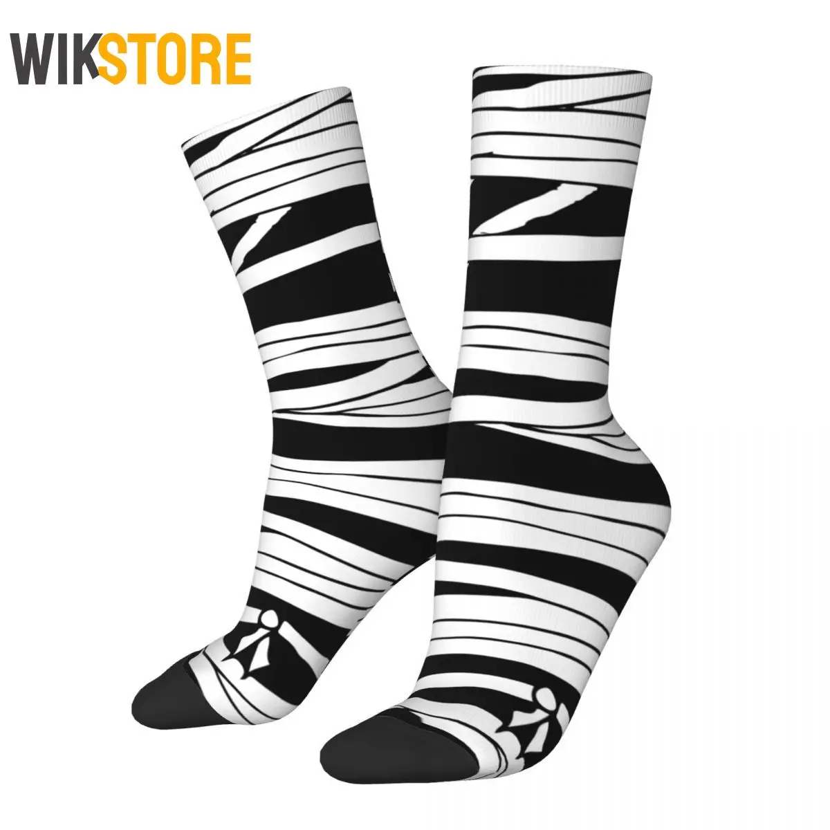 Halloween Horror Mummy Bandages Socks for Men Women Male Funny Happy Socks Crazy Middle Tube Stockings Breathable Sock