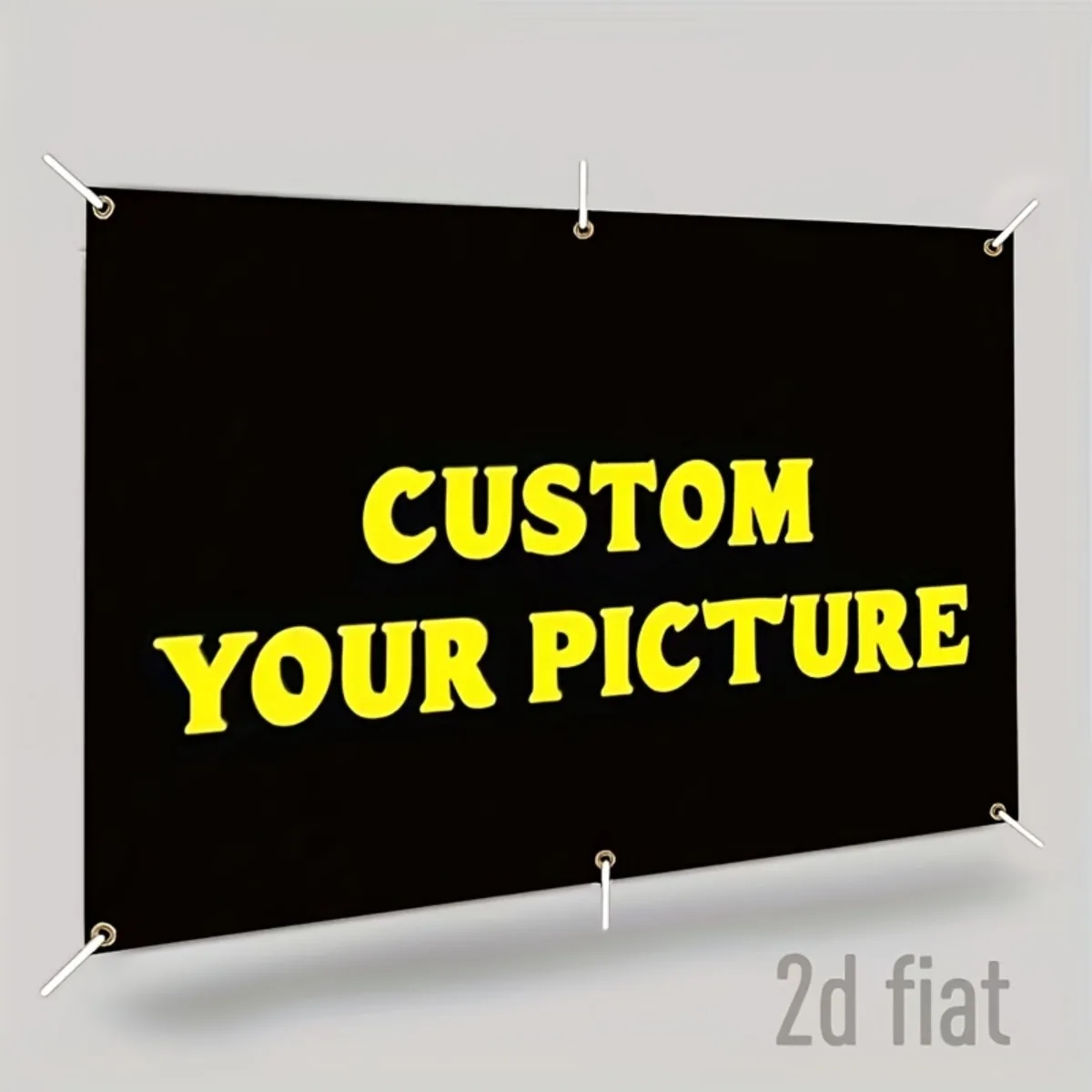 1Pc Custom Multi Hole Banner Personalized Photo Text Sign Six Hole Punch Board Reusable Decor For Office Cafe Indoor Display
