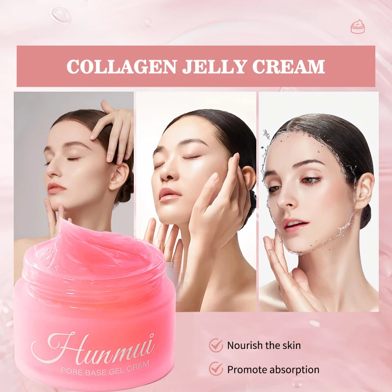 Crème de Base de Pores en Gel finition mate, apprêt hydratant pour le visage avec cache les Pores et les rides fines, crème de maquillage de Base éclaircissante