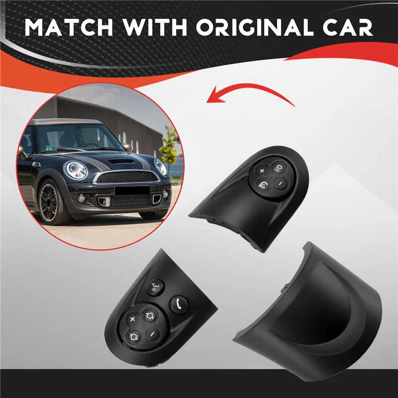 A73X-Trim غطاء زر التبديل عجلة القيادة متعددة الوظائف لميني كوبر R55 R56 R57 R58 R59 R60 R61 اكسسوارات السيارات