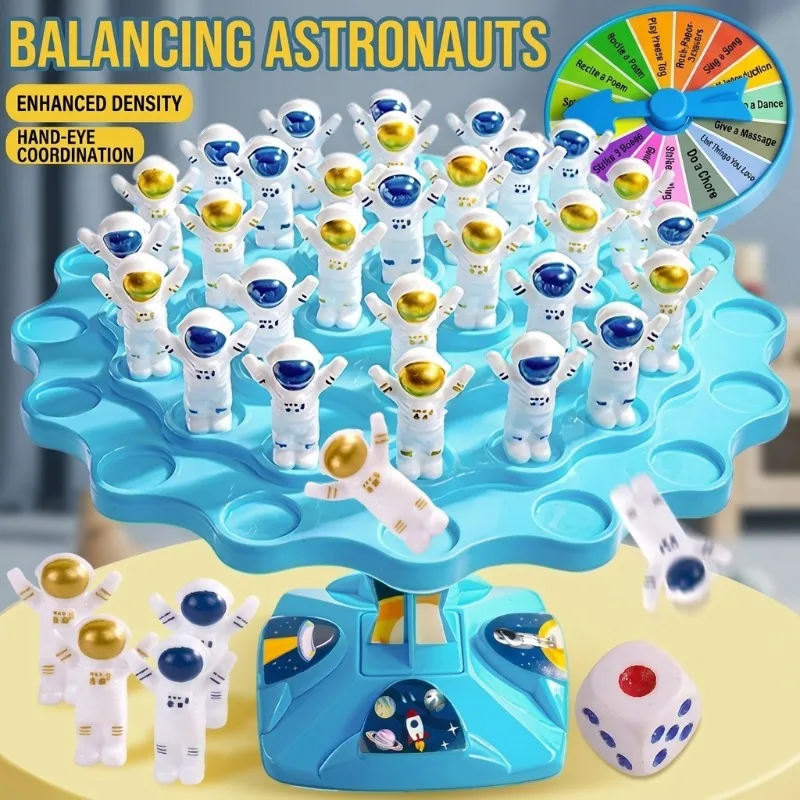 Stacking Astronaut Balance Game Kids Brain Training Toy Educational Stacking Tower for Family Interaction and Thinking Skills