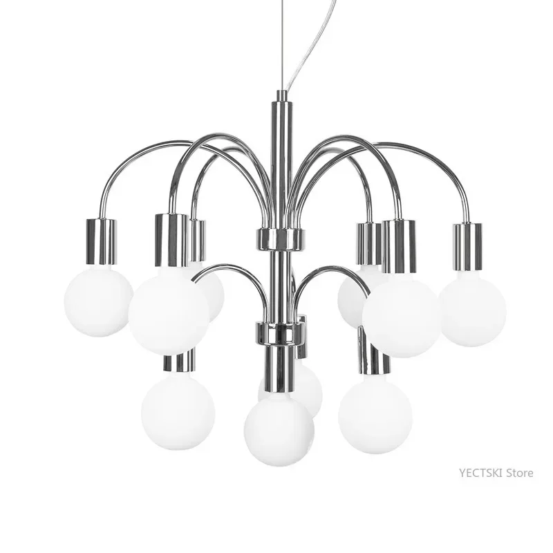 GHJUYIOL Nordic minimalist multi head chandelier, postmodern creative personality, dining room bedroom living room chandelier