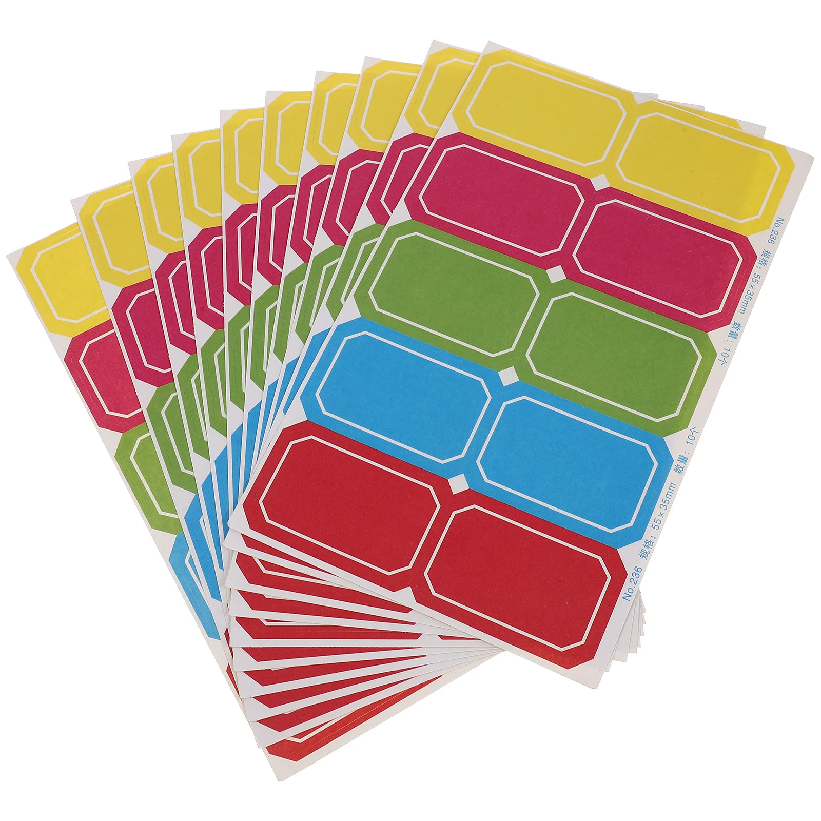 Étiquettes colorées avec nom Portable pour étudiants, autocollant d'écriture manuscrite, marquage de prix, étiquette adhésive inscriptible, 10 feuilles