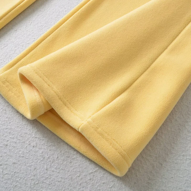 กางเกงขายาวทรงไมโครเฟลร์เอวสูงสำหรับผู้หญิง ทรงหลวม ผ้าพลิ้ว สไตล์ลำลอง ใส่สบาย ใช้งานได้หลากหลาย เหมาะสำหรับใส่ไปทำงาน ช่วยให้ดูผอมลง หลายสี...