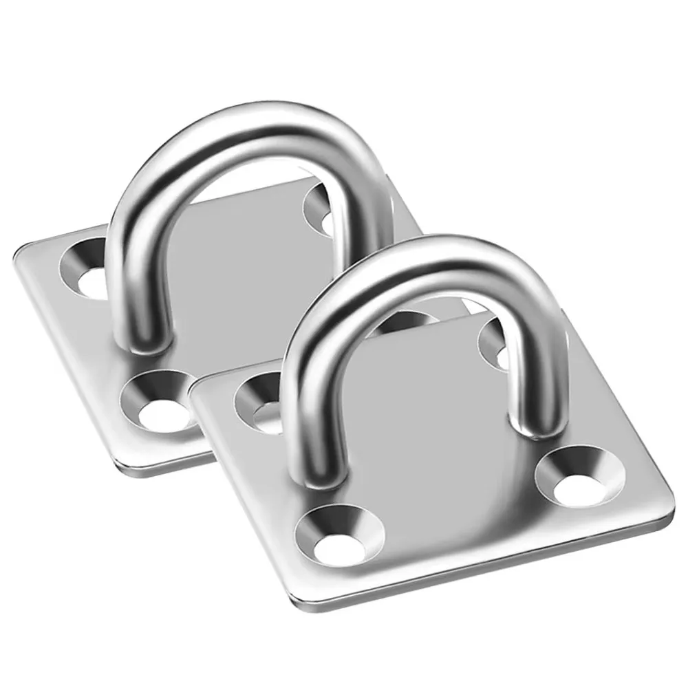 1/4Pcs 304 Stainless Steel Fixing Buckle Eye Plate Hook U-Shaped Marine Hardware Accessories M5/M6/M8/M10 Universal