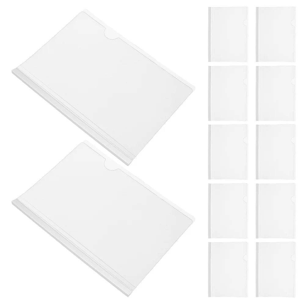 20 قطعة يغطي تقرير شريط منزلق مجلدات المستندات البلاستيكية الشفافة لمكتب طالب المعلم ورقة المنظم ملف المشابك #4