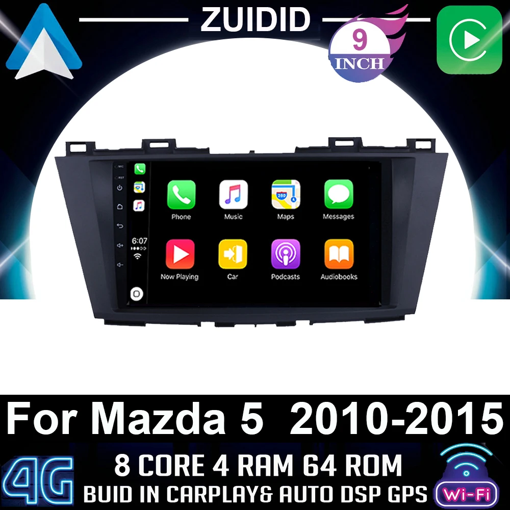 

Android car stereo For Mazda 5 2010 2011 2012 2013 2014 2015 Touch Screen Car Multimedia Player GPS Mirrorlink Autoradio 4G+64G