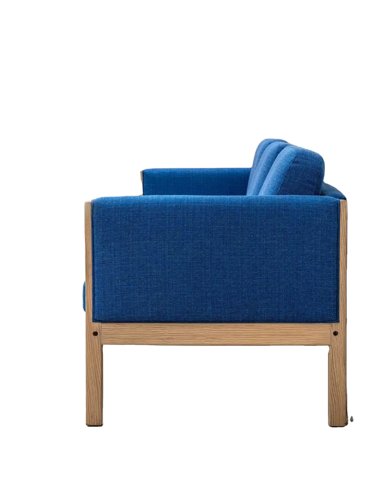 #@ Blue Retro Solid Wood Sofa by Hans Wegner a Classic From the Middle Ages Is a Perfect Choice for Your Living Room or Hotel