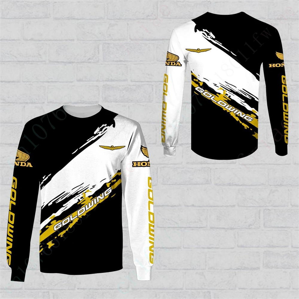 Goldwing Casual T-shirts Anime T Shirt For Men Women Unisex Clothing Harajuku Sweatshirt Top Quick Drying O Neck Long Sleeve