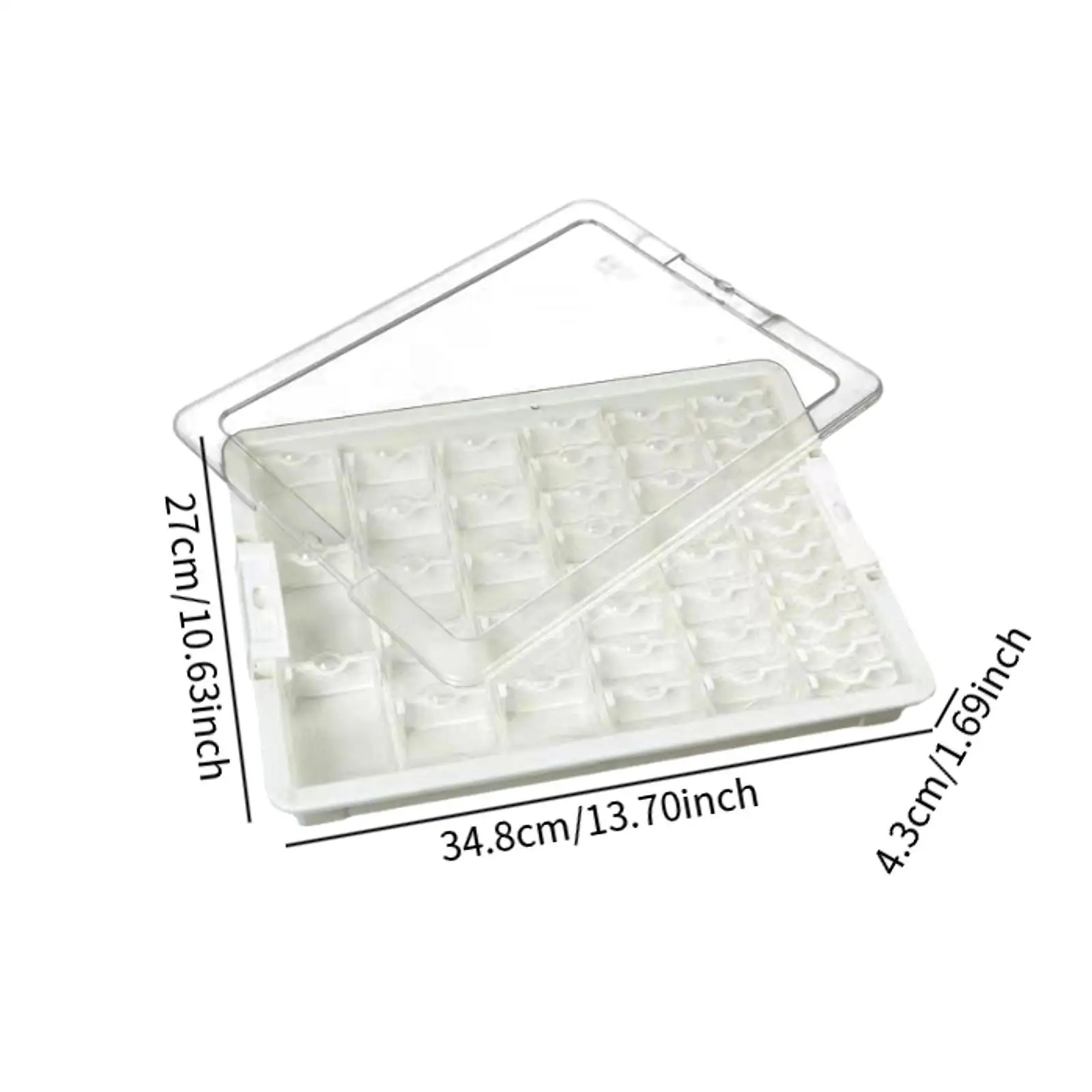 Bead Storage Box Container Versatile Clear Bead Organizer Box Stackable for Tackle Earring, Nail Arts and Crafts Small Items