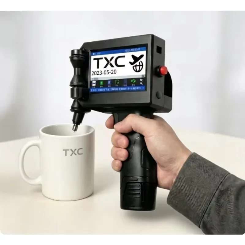 Battery Powered Handheld Inkjet Printer, Multilingual Printing for Labels, Cards & Paper