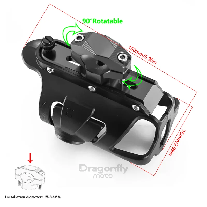 Motorcycle Beverage Water Bottle Cage For Yamaha YZF R3 R25 R6 R1 2013-2019 Drinks Holder Water Cup Holder