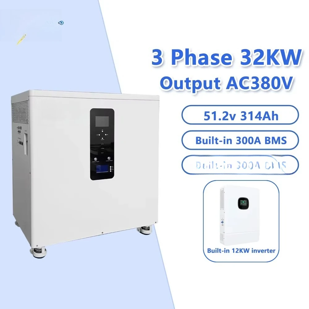 51.2V 560Ah 600Ah Output 3 Phase AC 380V 30kwh Home Solar System Built-in 12Kwh 20kwh 30kwh Lifepo4 Battery Energy Storage