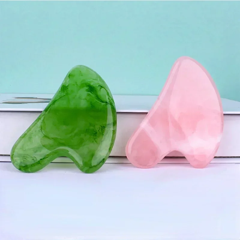 

Natural Resin Gua Sha Scraper Facial Massager Tool Quartz Guasha Plate Jade Face Massager Scrapers Tools For Face Neck