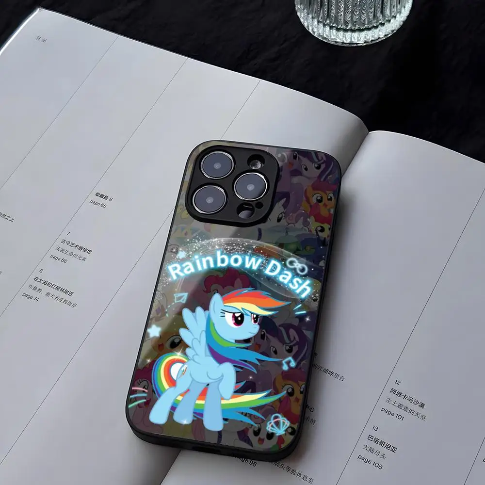 My L-LittleS P-PonyS Phone Case Tempered Glass For iPhone 13 14 16 12 15 11 Pro XS Max Plus Mini X XR SE2020 Coque